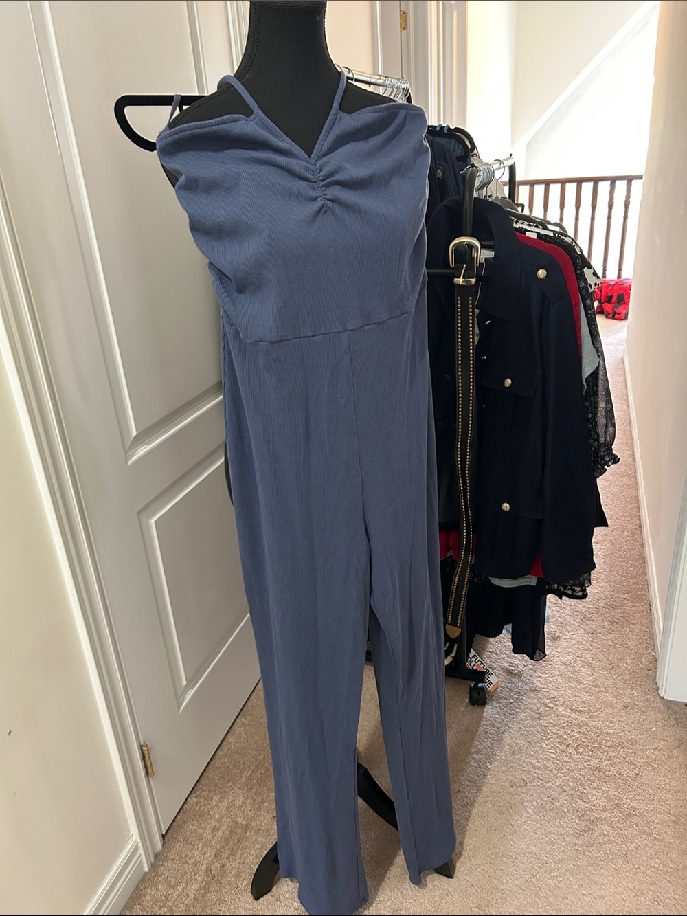 aerie Slate Blue bootleg Jumpsuit